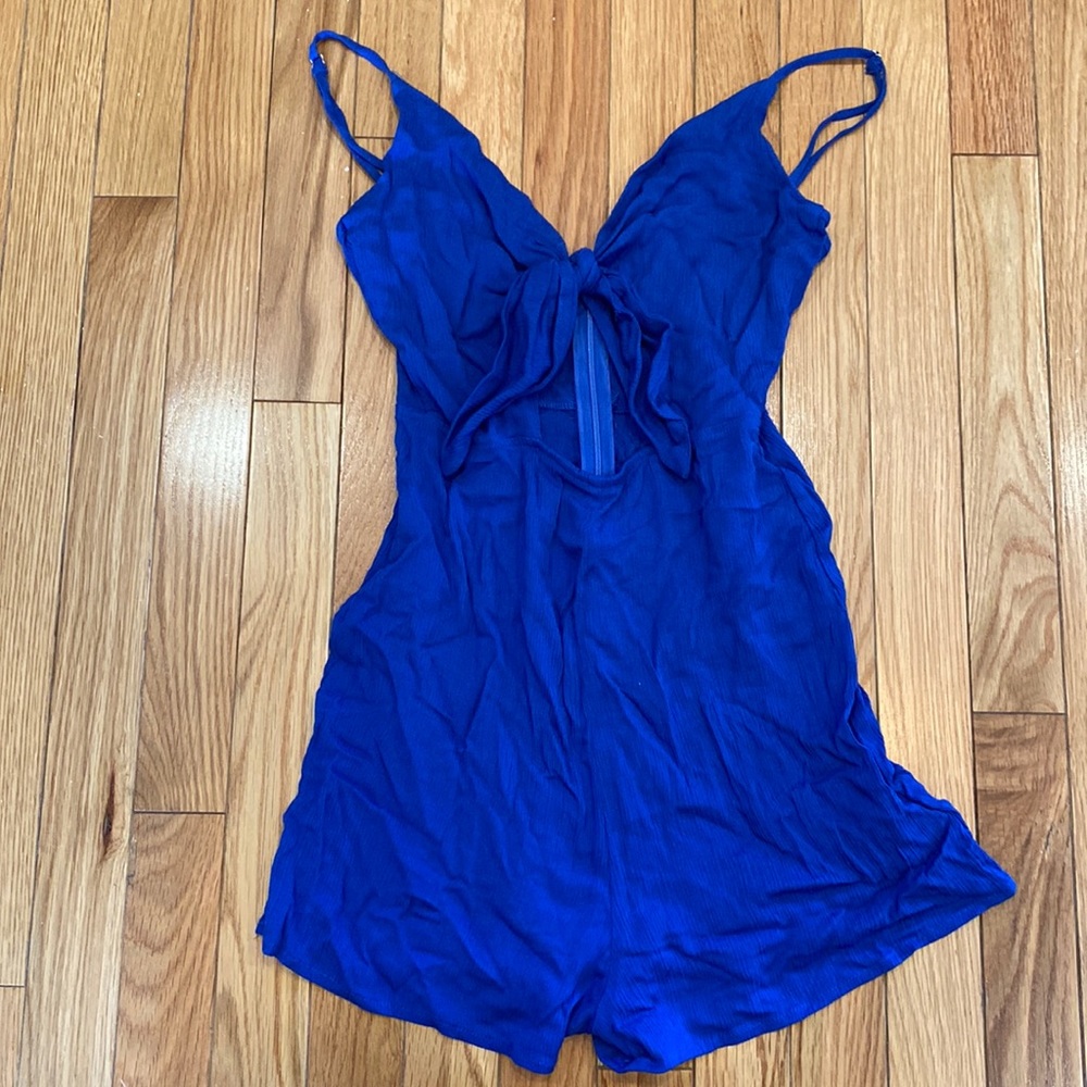 Uk2la royal blue romper S NWT